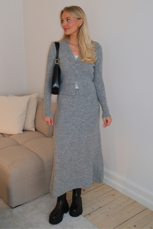 Nova Tie Blouse Knit - Grey