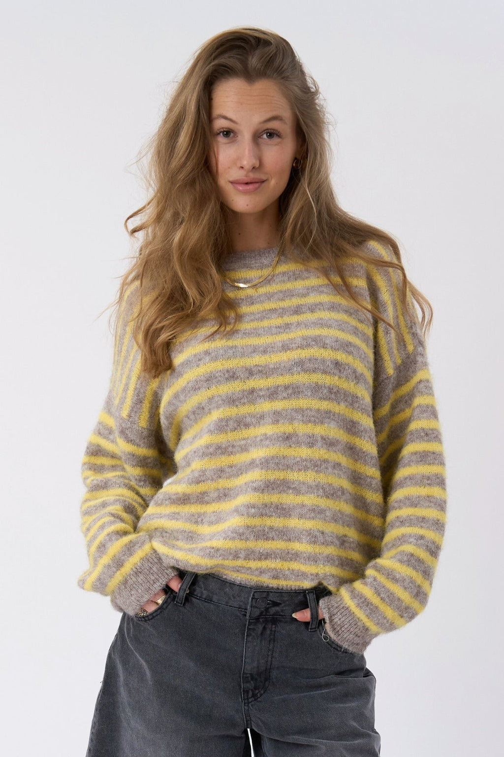 Sienna Striped Knit - Beige/Yellow