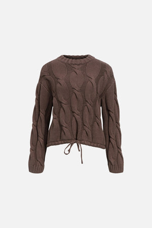 Pullover a maglia baia - Seal Brown