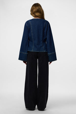 Flora Denim Shirt - Dark Blue Denim