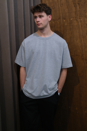 T-shirt Boxfit pesante - Grigio scuro