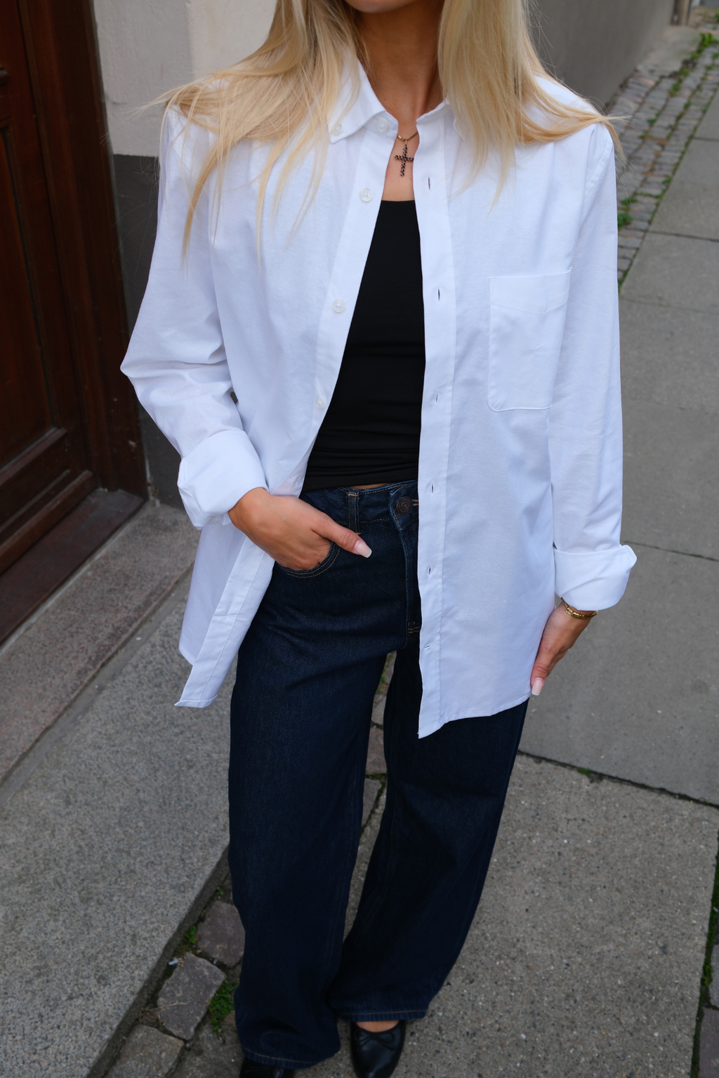 Fidanzato oxford camicia - bianco