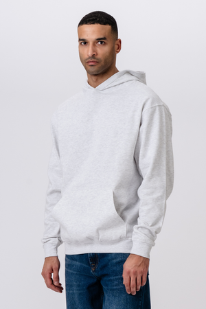 Hoodie Without Drawstring - Ash Grey