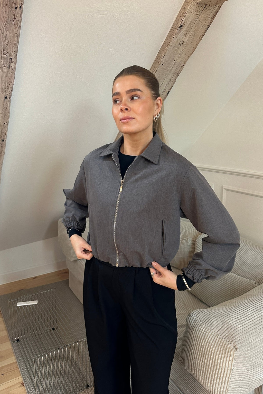 Kylie Short Jacket - Grey