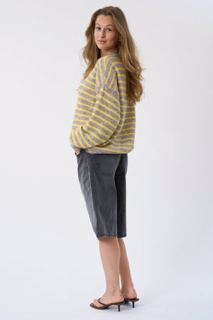 Sienna Striped Knit - Beige/Yellow