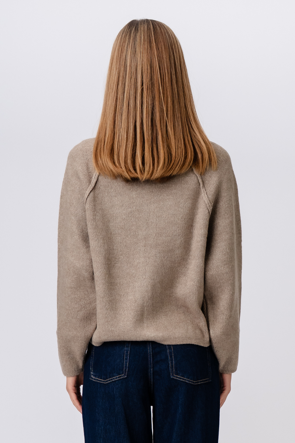 Selma Knit Zipper - Beige