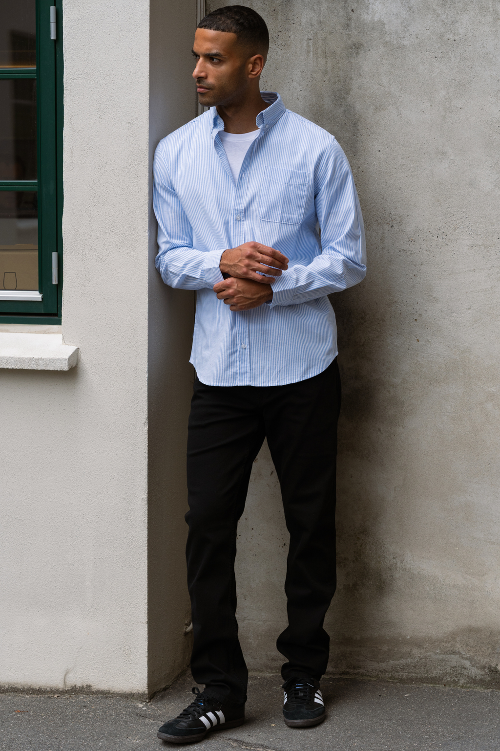 The Original Performance Shirt Oxford - azzurro/bianco