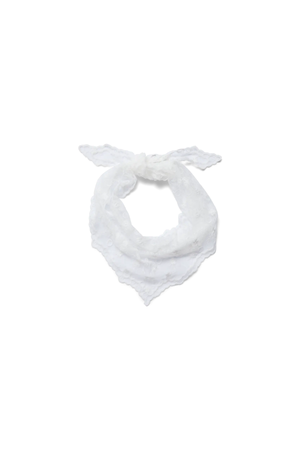 Sciarpa triangolare in pizzo Silja - Bianca