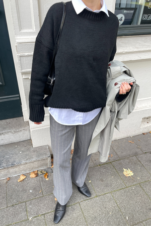 Lisa Wide Pant Aop - Media medio grigio