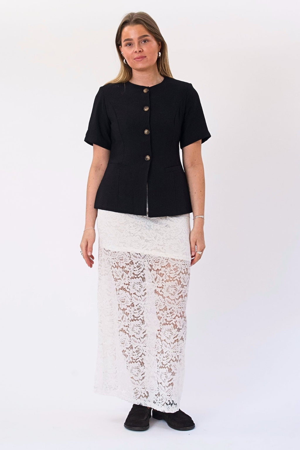 Gonna lunga in pizzo Amara - Bianca