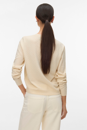 Marina Pointelle Cardigan - Birch