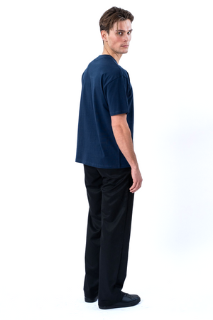 T-shirt squadrata - Blu marino