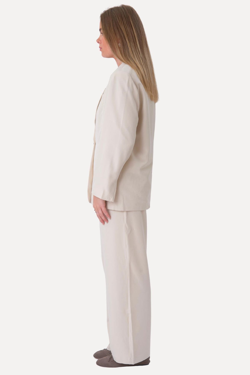 Blazer di grandi dimensioni - beige