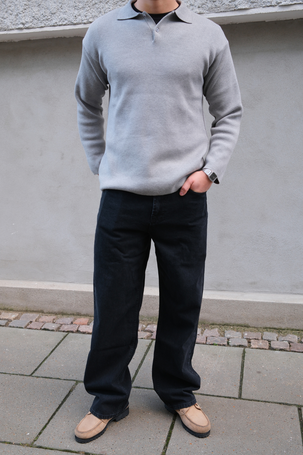 Guglielmo Regular Jeans: tinta unita Nero