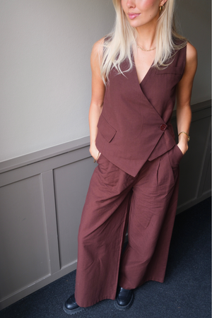 Melissa larga Pants - Marrone