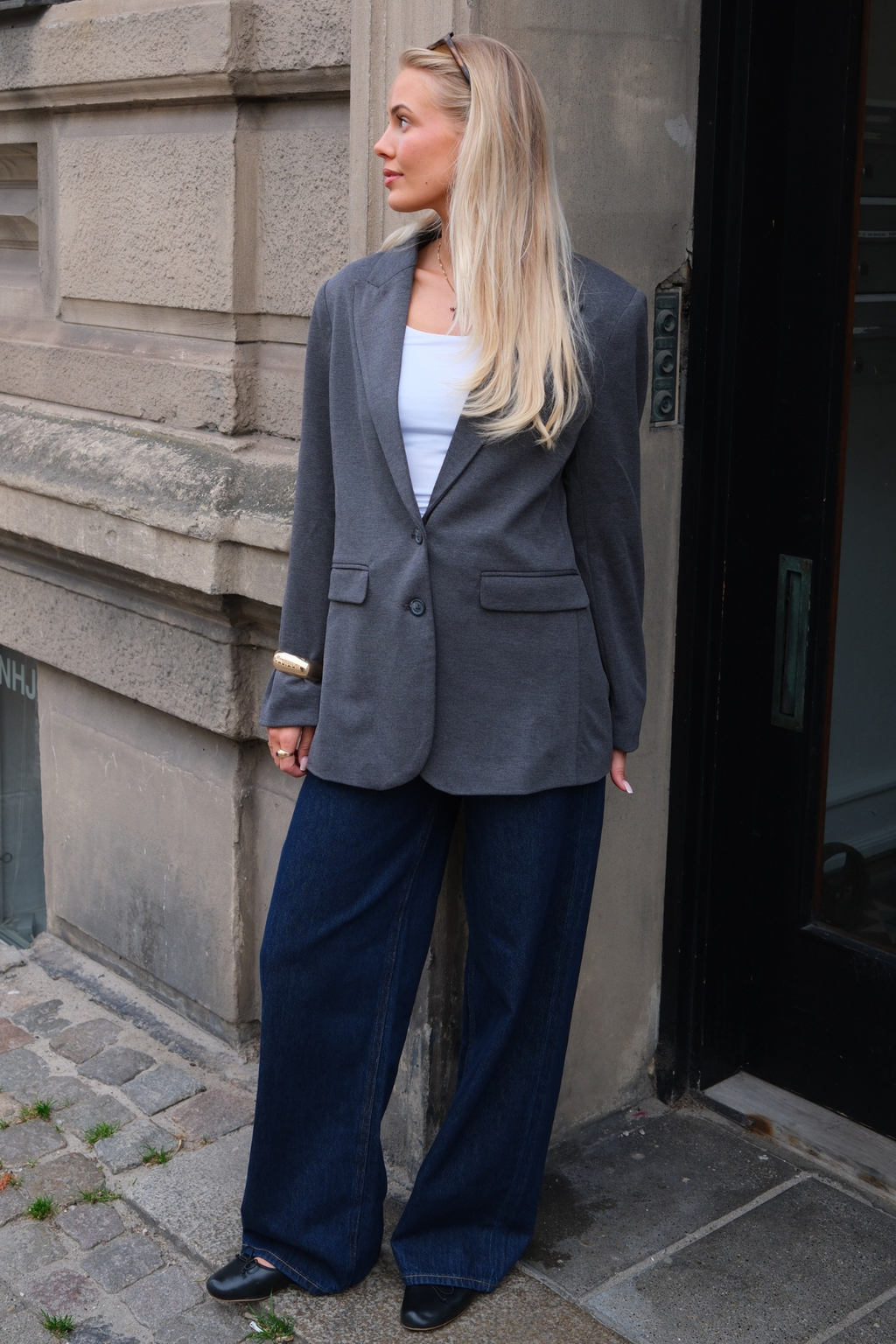 Blazer dalla vestibilità classica - Grigio scuro
