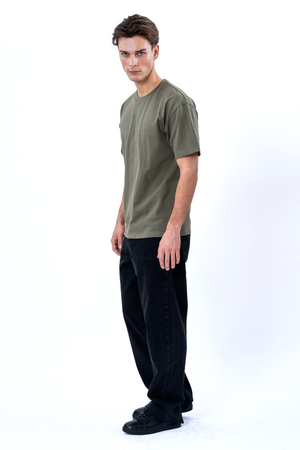 T-shirt squadrata - Oliva