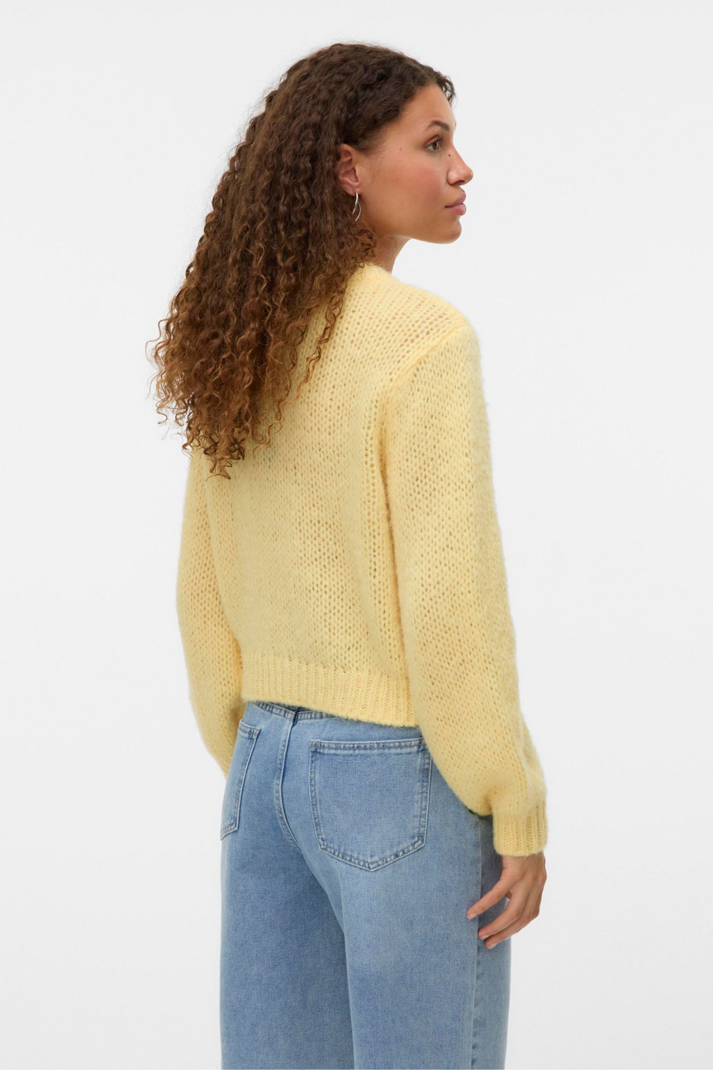 Wilo O -Neck Cardigan - Pale Banana