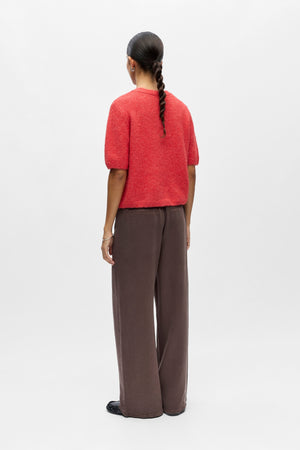 Cardigan in maglia con scollo a V Saggia - Poinsettia Melange