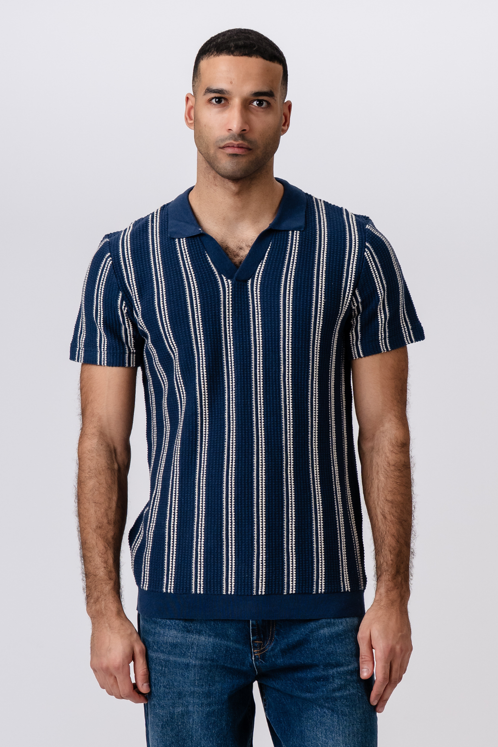 Pullover a strisce - blu