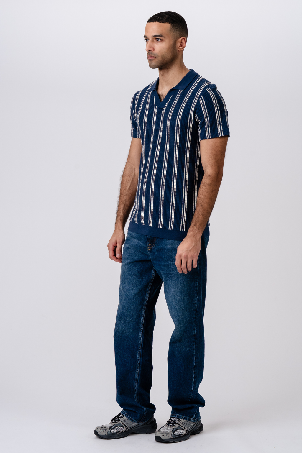 Pullover a strisce - blu