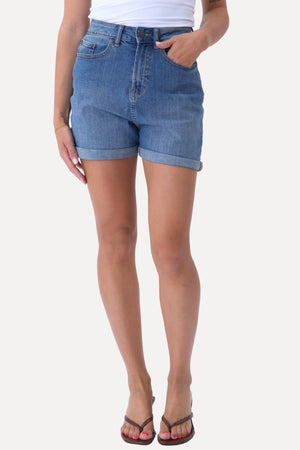 The Original Performance Denim Shorts - Denim blu medio (Donna)