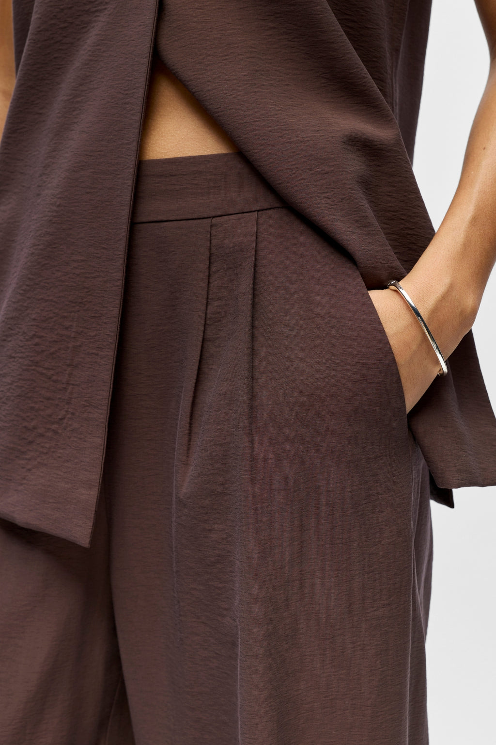 Isla Wide Pants - Marrone