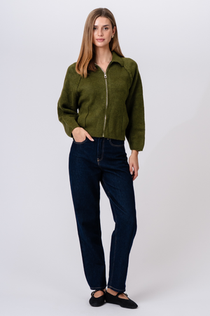 Cerniera in maglia Selma - Cachi