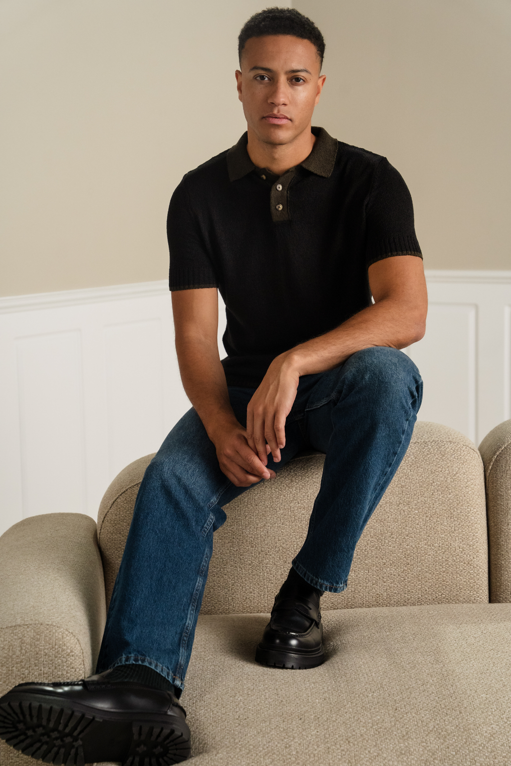 Polo a maglia - Brown