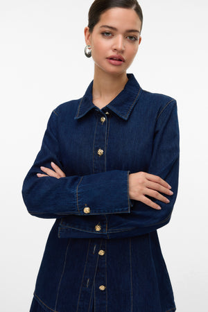 Nikka Denim Shirt - Dark Blue Denim