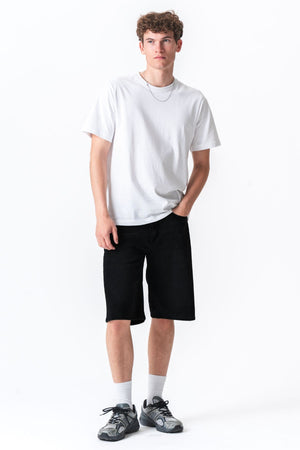 Denim Shorts Sciolto - Solido Nero