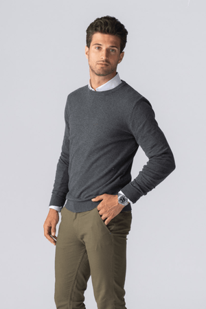 Pullover girocollo - Antracite Melange