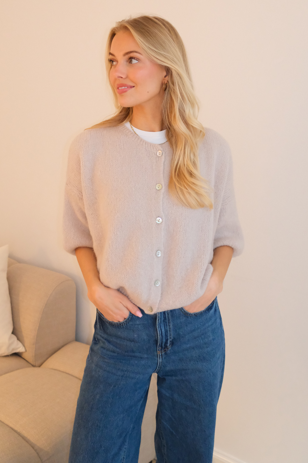 Maglia a maniche corte Mary - Beige