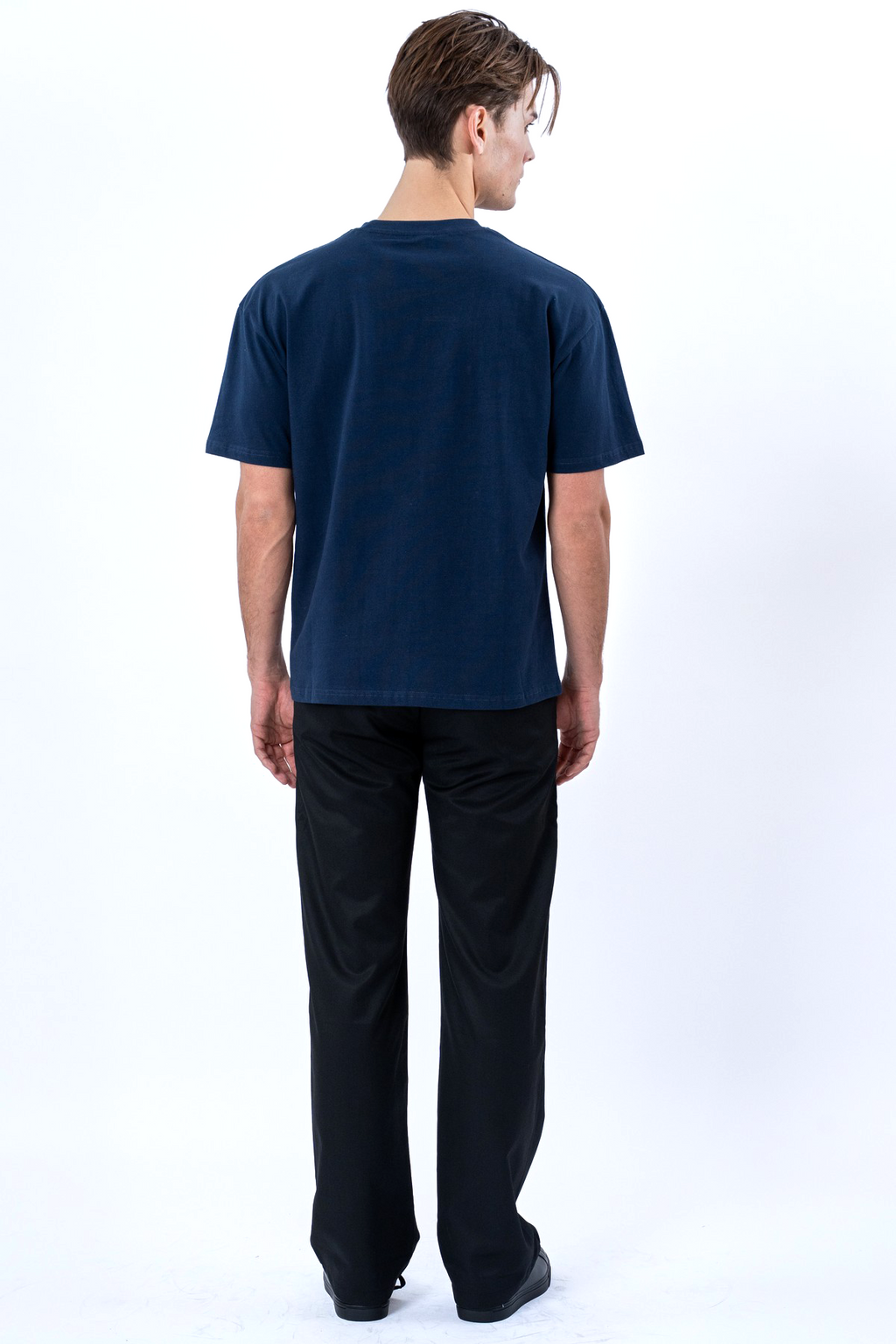 T-shirt squadrata - Blu marino