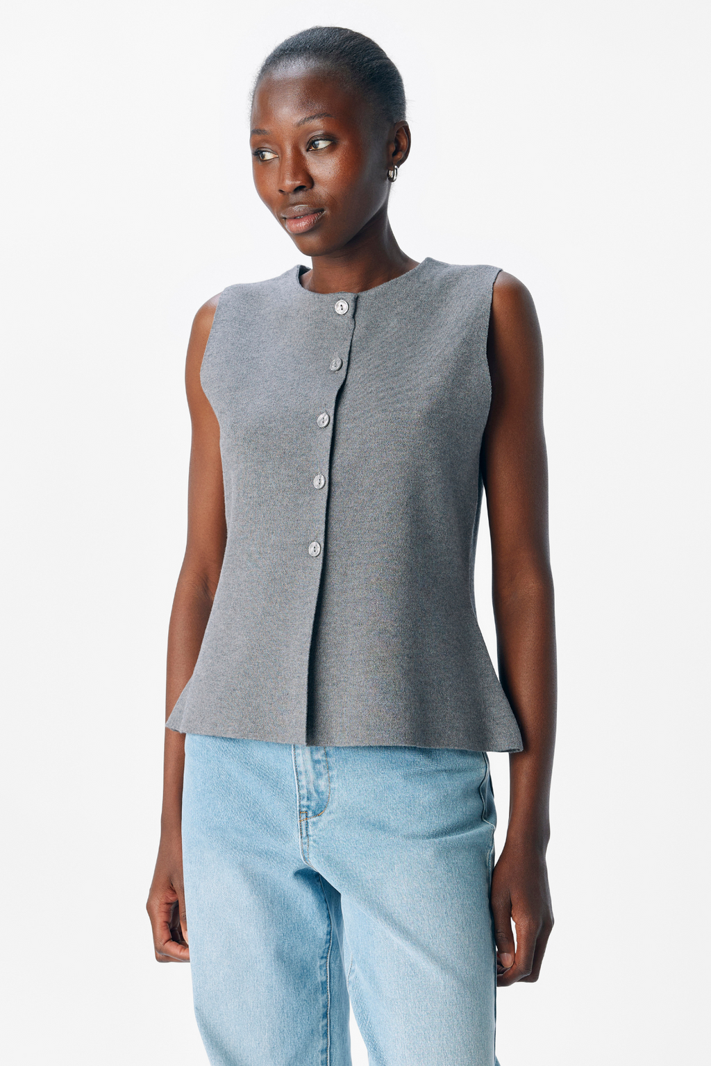 Giubbotto a maglia Reynard - Melange grigio medio
