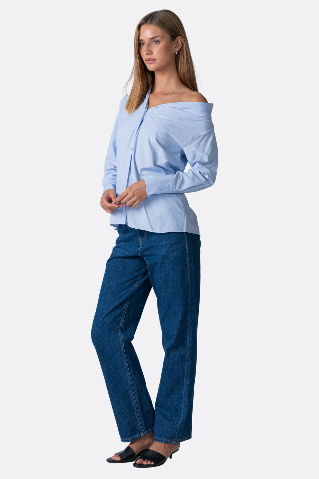 Serena Oversized Camicia - azzurro