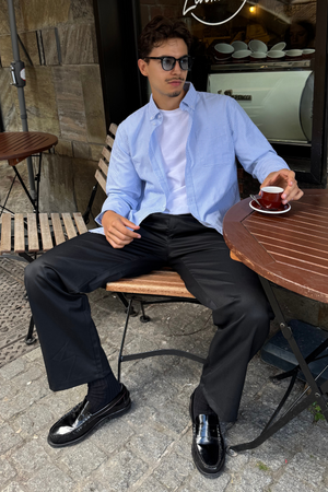 The Original Performance Shirt Oxford - azzurro/bianco