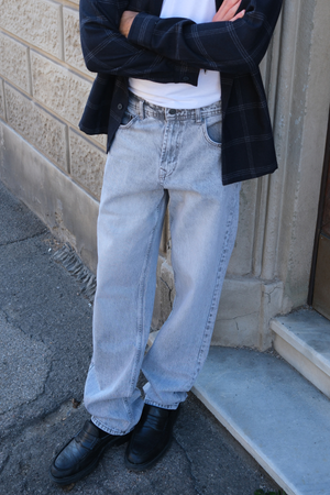 Jeans in forma rilassata - denim grigio