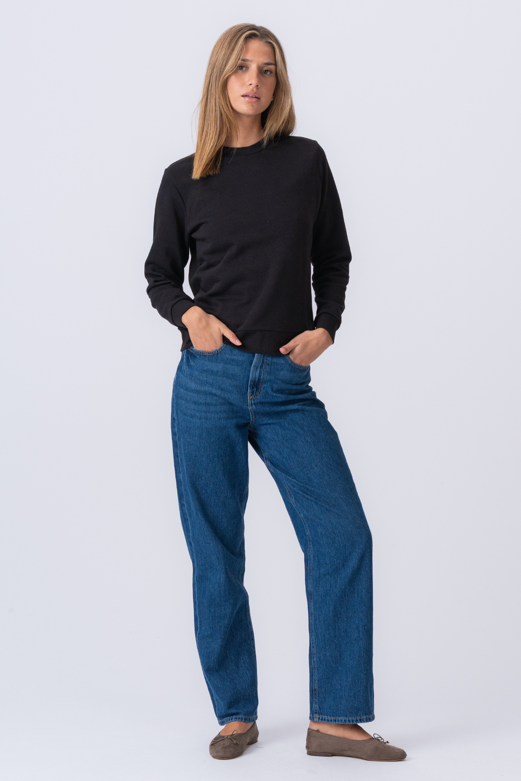 Girocollo essenziale - Nero