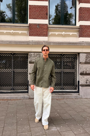 Camicia di lino - esercito