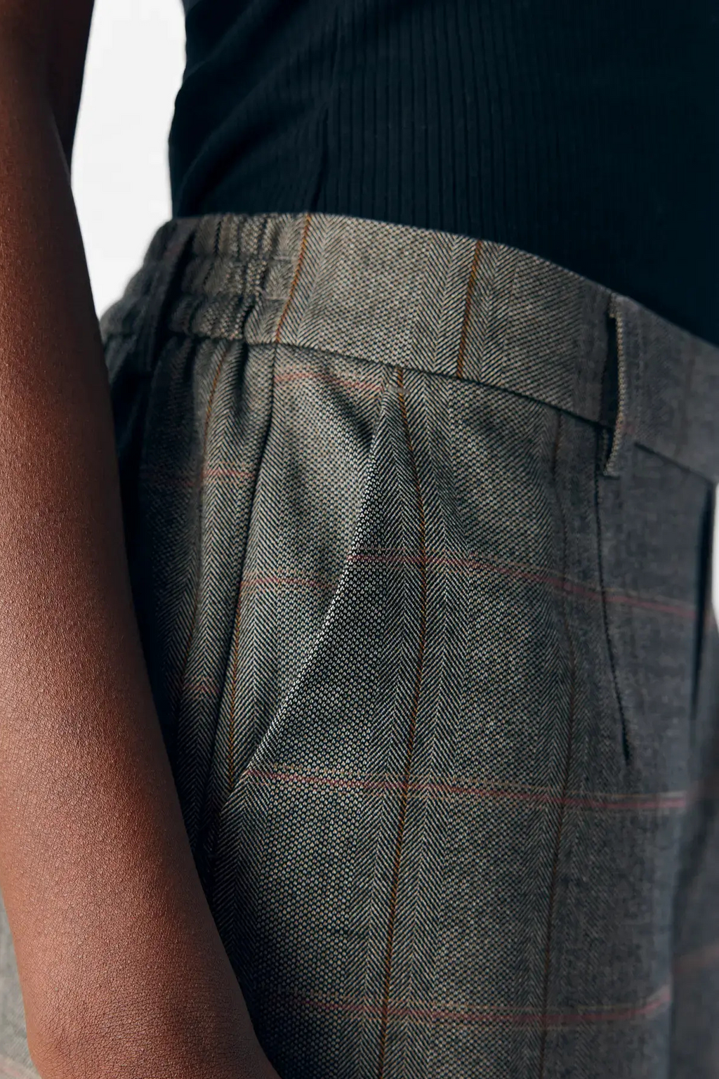 Lisa larga Pants - Nero Humus + tannin