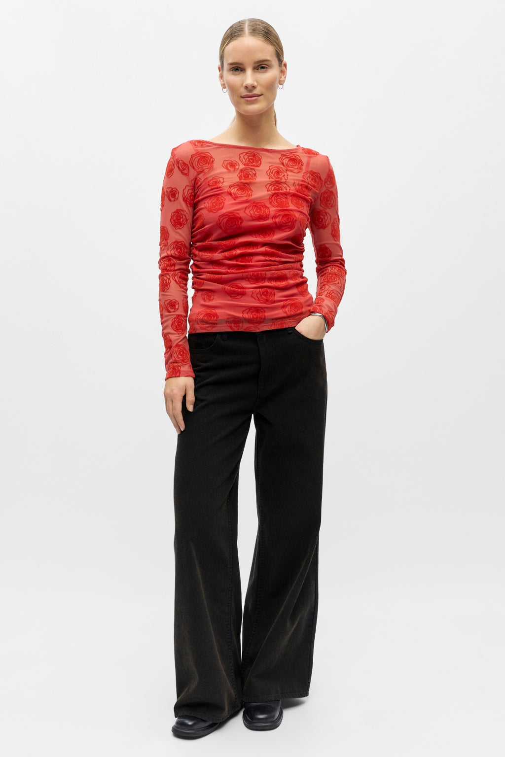 Elodie Top - Rose Stella di Natale al mirtillo rosso