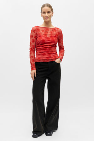 Elodie Top - Rose Stella di Natale al mirtillo rosso