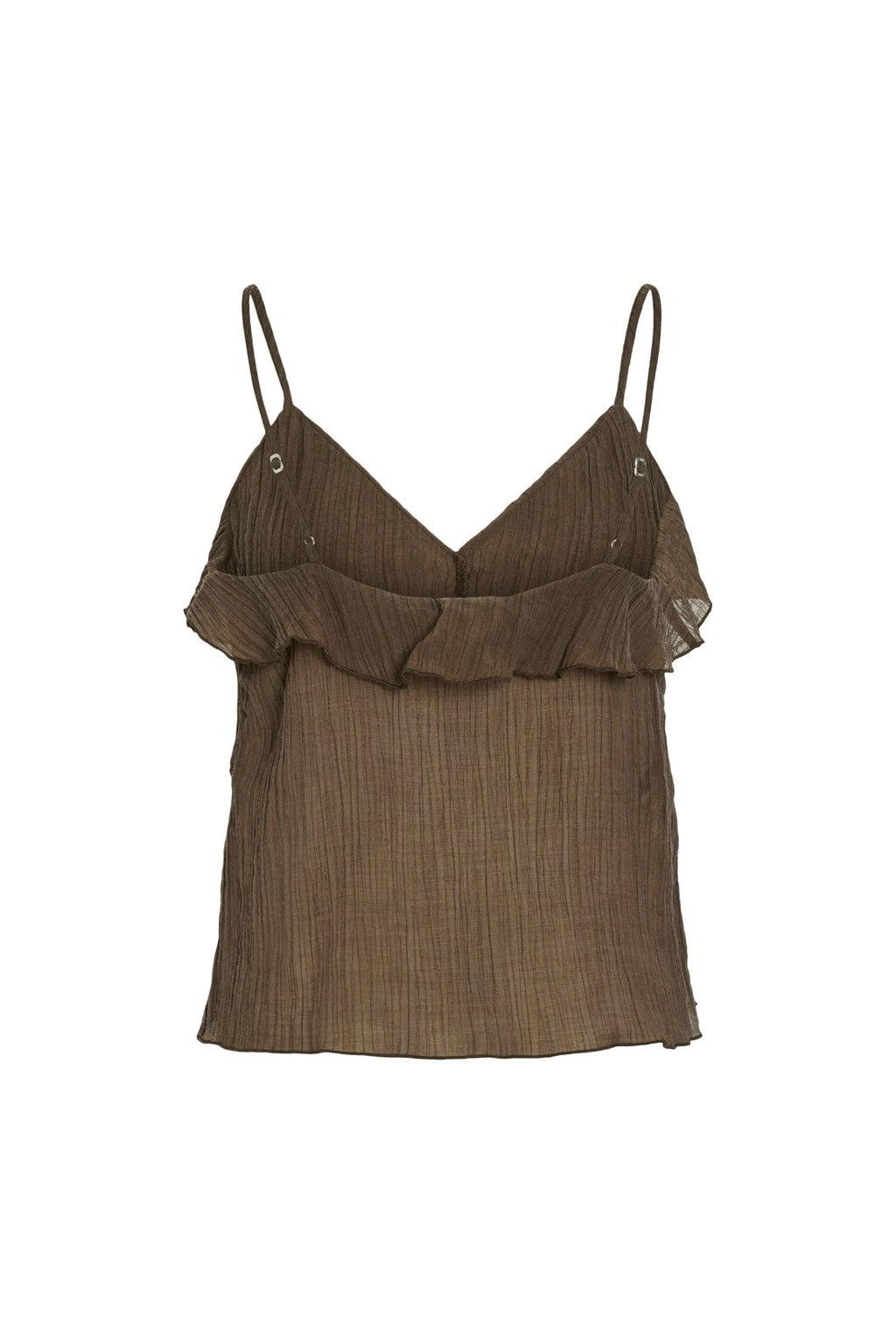 Danira V-Neck Singlet Top - Slate Black