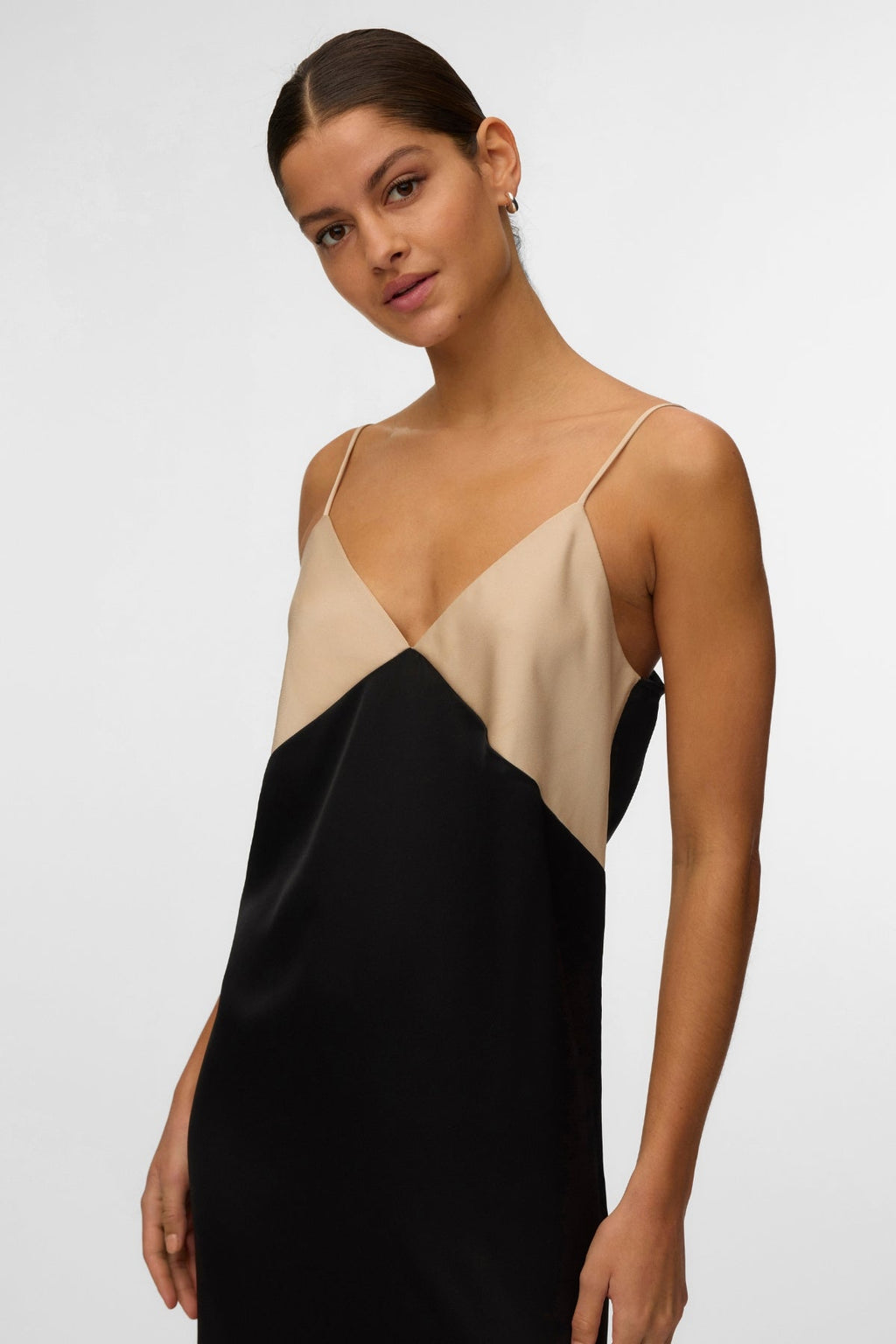 Abito alla caviglia con canotta Joy - Cemento Nero Contrasto