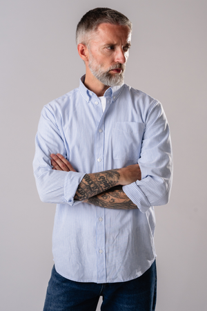 The Original Performance Shirt Oxford - azzurro/bianco