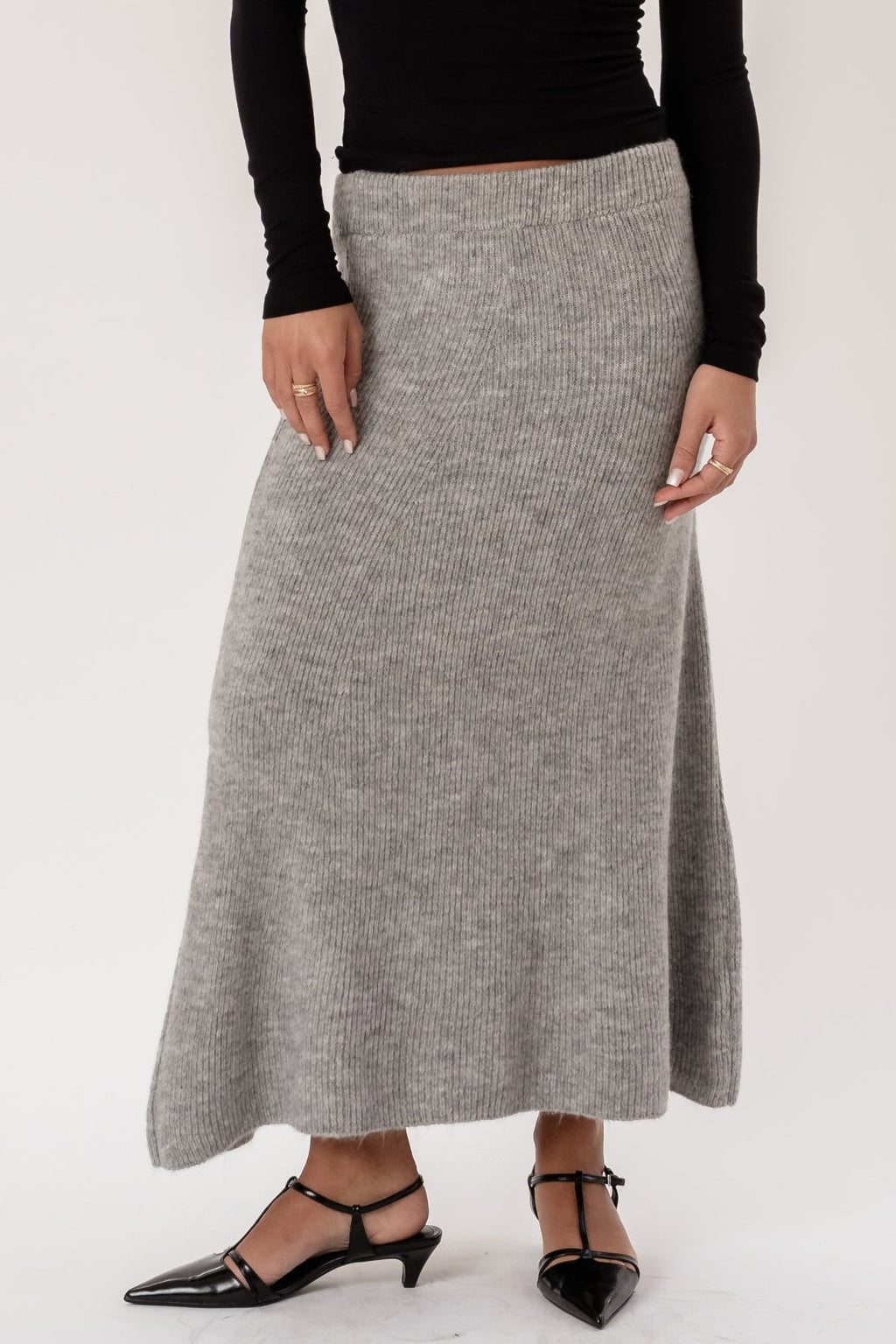 Gonna in maglia Nova - Grigia