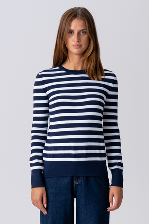 Maja Striped Shirt - Navy