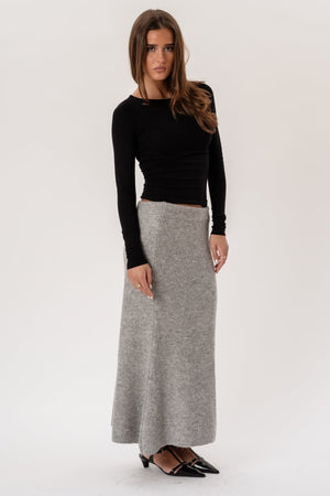 Gonna in maglia Nova - Grigia