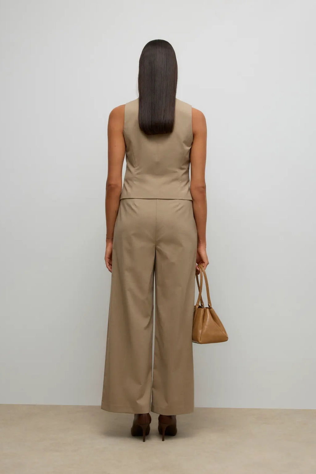 Gilet Ayah con scollo a U - Dune Melange